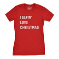 Womens I Elfin Love Christmas T Shirt Funny Holiday Tee Funny Womens T Shirts Cute Slimming Top Comfortable Soft...