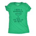 Womens I Need A Margarita The Size Of My Butt T Shirt Funny Tequila Vacation Tee Funny Womens T Shirts Cute Slimming Top...