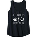 Womens If It Involves Dogs Wine And Horses Funny Tank Top MADE IN USA T-Shirts, Hoodie, Sweatshirt | GrindPrints.com