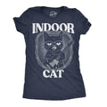 Womens Indoor Cat Funny T Shirt Introvert Sarcastic Tee for Ladies Funny Womens T Shirts Cute Slimming Top Comfortable...
