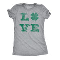 Womens LOVE Lucky Clover Saint Patricks Day Cute Irish St Patty Shamrock T Shirt Funny Womens T Shirts Cute Slimming Top...