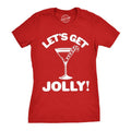 Womens Lets Get Jolly T Shirt Funny Christmas Drinking Tee for Ladies Funny Womens T Shirts Cute Slimming Top Comfortable...