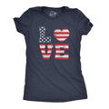 Womens Love American Flag T Shirt Cute Patriotic Red White and Blue Tee Funny Womens T Shirts Cute Slimming Top...