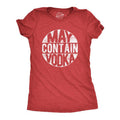 Womens May Contain Vodka T Shirt Funny Liquor Drinking Party Graphic Tee Funny Womens T Shirts Cute Slimming Top...
