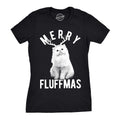 Womens Merry Fluffmas T Shirt Funny Christmas Cat Tee Funny Womens T Shirts Cute Slimming Top Comfortable Soft Womenswear...