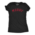Womens Merry T Shirt Funny Cute Xmas Spirit Cheer Lovers Tee For Ladies Funny Womens T Shirts Cute Slimming Top...