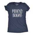 Womens Merry and Bright T Shirt Cute Christmas Carol Holiday Party Tee Funny Womens T Shirts Cute Slimming Top...