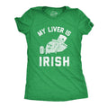 Womens My Liver Is Irish T shirt Funny Saint Patricks Day Saying Humor Drinking Funny Womens T Shirts Cute Slimming Top...
