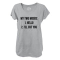 Womens My Two Moods V-Neck Funny Sarcastic Text Shirt for Ladies Funny Shirts for Women Funny Introvert  Women's Novelty...