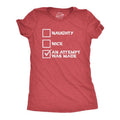 Womens Naughty Nice An Attempt Was Made T Shirt Funny Christmas Santa's List Novelty Tee Funny Womens T Shirts Cute...