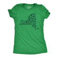 Womens New York State Clover T Shirt Funny St Pattys Day Parade Four Leaf Shamrock Tee For Ladies Funny Womens T Shirts...