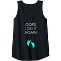 Womens Oops I Did It Again - Funny Pregnant Gift Tank Top Made in USA T-Shirts, Hoodie, Sweatshirt | GrindPrints.com