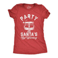 Womens Party Like Santa's Not Watching T Shirt Funny Christmas Party Holiday Graphic Tee Funny Womens T Shirts Cute...