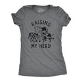 Womens Raising My Herd T Shirt Funny Cute Mother Cow Calf Tee For Ladies Funny Womens T Shirts Cute Slimming Top...