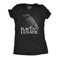 Womens Raven Lunatic T Shirt Funny Dark Crow Lovers Tee for Ladies Funny Womens T Shirts Cute Slimming Top Comfortable...
