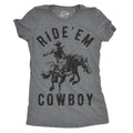 Womens Ride Em Cowboy Cowgirl Rodeo T shirt Funny Saying Cute Graphic Tee Funny Womens T Shirts Cute Slimming Top...