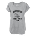 Womens Rock Paper Scissors Throat Punch V-Neck Funny Sarcastic Humor Novelty Shirt For Ladies Funny Shirts for Women...