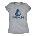 Womens Sharkasm T Shirt Funny Sarcastic Shark Summer Vacation Graphic Novelty Tee Funny Womens T Shirts Cute Slimming Top...