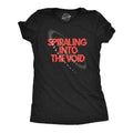 Womens Spiraling Into The Void T Shirt Funny Depressed Darkness Joke Tee For Ladies Funny Womens T Shirts Cute Slimming...