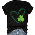 Womens St Patrick's Day Clover T-Shirt Shamrock Heart Graphic Tees Get Lucky Shirt Irish Tops made in USA Hoodie, Sweatshirt
