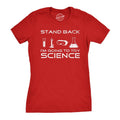 Womens Stand Back Science Funny Shirts Cool Humorous Nerdy T shirts for Geeks Funny Womens T Shirts Cute Slimming Top...