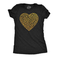 Womens T Shirts Gold Glitter Leopard Print Heart Cute Graphic Tee Funny Womens T Shirts Cute Slimming Top Comfortable...