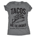Womens Tacos Are The Answer T Shirt Funny Sarcastic Tequila Tee For Ladies Funny Womens T Shirts Cute Slimming Top...