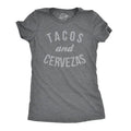 Womens Tacos and Cervezas Funny T shirts Cool Vintage Graphic Tee Cute Saying Funny Womens T Shirts Cute Slimming Top...