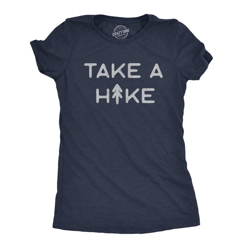 Take Hike Funny Outdoor Adventure Camping Funny Cute Slimming Top Comfortable Soft Womenswear Funny Camping Top Novelty Navy T-Shirts, Hoodie, Sweatshirt