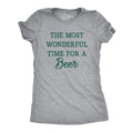 Womens The Most Wonderful Time for A Beer T Shirt Funny Xmas Drinking Ale Lovers Tee for Ladies Funny Womens T Shirts...