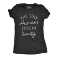 Womens The Tiny Humans Stole My Sanity T Shirt Funny Sarcastic Parenting Joke Text Tee For Ladies Hoodie, Sweatshirt