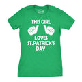 Womens This Girl Loves Saint Patricks Day T Shirt Cute St Pattys Tee For Ladies Funny Womens T Shirts Cute Slimming Top...