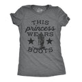 Womens This Princess Wears Boots T Shirt Funny Country Music Tee For Ladies Funny Womens T Shirts Cute Slimming Top...