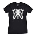 Womens White Skeleton Rib Cage T Shirt Bones Costume Halloween Tee Funny Womens T Shirts Cute Slimming Top Comfortable...