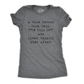 Womens Wise Person Lived Happily Ever Funny Humorous Tee Novelty T shirt Funny Womens T Shirts Cute Slimming Top...