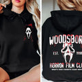 Woodsboro Horror Film Club 2 Sided T-shirt Sweatshirt Hoodie, Horror Film Club Shirt, Woodsboro Scream, Scream Ghost...