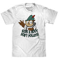 Woodsy Owl Give a Hoot Don't Pollute on Recycled T-Shirt - White Hoodie, Sweatshirt | GrindPrints.com