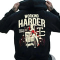 Working Harder Than An Ugly Stripper Hoodie Casual Street Style Fleece Fabric Pullover Sweatshirt for Women for Men,...