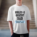 World's #2 Greatest Dad Father's Day T-Shirt Casual Style Crew Neck Short Sleeve T-Shirt Tops Trendy for Unisex, Perfect...
