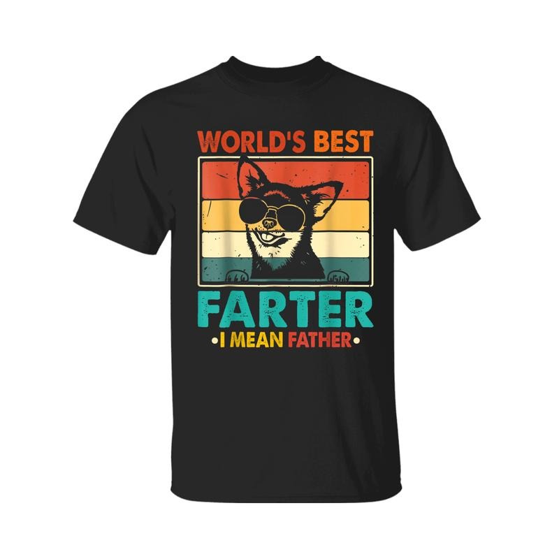 World's Best Farter I Mean Father Fathers Day Funny Dad Dog T-Shirt, Graphic Tees, Regular Fit Graphic Sleeveless Crew...