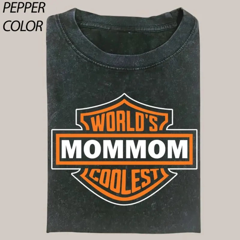 World's Coolest MomMom Shirt, Mom Motorcycle Shirt, Funny Mama Birthday Gift Hoodie, Sweatshirt | GrindPrints.com
