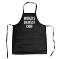 World's Okayest Chef Apron Funny Summer Cookout Apron Funny Aprons Funny Sibling Cover Novelty Cooking Aprons for Men...