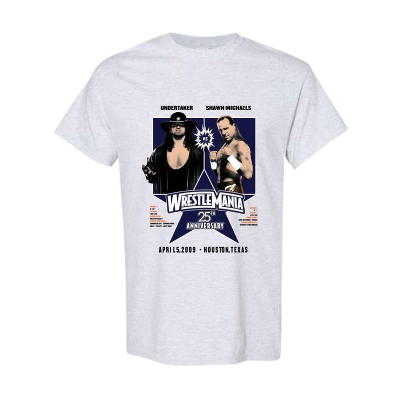 WrestleMania 25 Undertaker vs. Shawn Michaels T-Shirt, Full Color, Full Size Hoodie, Sweatshirt | GrindPrints.com
