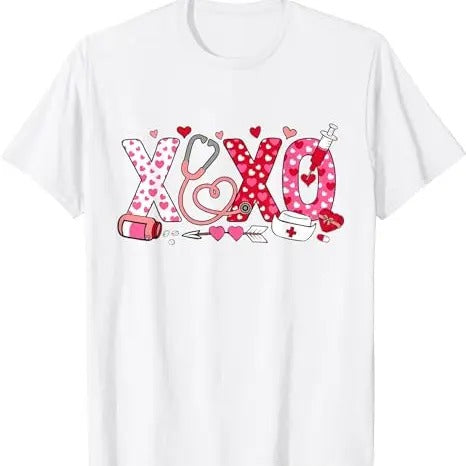 XOXO Nurse Stethoscope Valentine Nurse Valentines Shirt XOXO Hodie T Shirtstyle{N002}2 T-Shirts, Hoodie, Sweatshirt