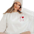XOXO Sweatshirt, Valentine Sweatshirt, Women Love Heart Cute Crewneck For Women T-Shirts, Hoodie | GrindPrints.com