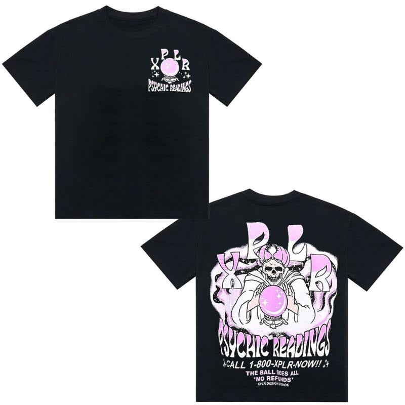 XPLR Psychic Readings Y2K Clothing Tshirt Graphic Tee Cotton Unisex Top Streetwear Hoodie, Sweatshirt | GrindPrints.com
