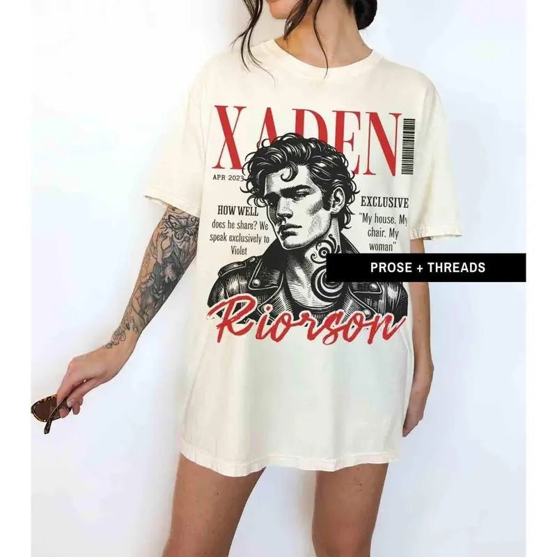 Xaden Riorson Fourth Wing Shirt Fourth Wing Merch Iron Flame Booktok Merch Bookstagram Violet Basgiath War College...