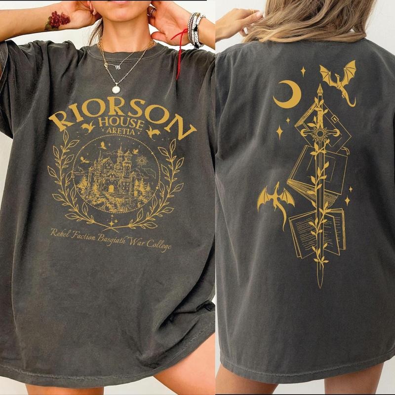 Xaden Riorson House Comfort Colors Shirt Iron Flame Shirt Dragon Rider 2 Sided Shirt Violet Sorrengail Bookish T-Shirts, Hoodie, Sweatshirt