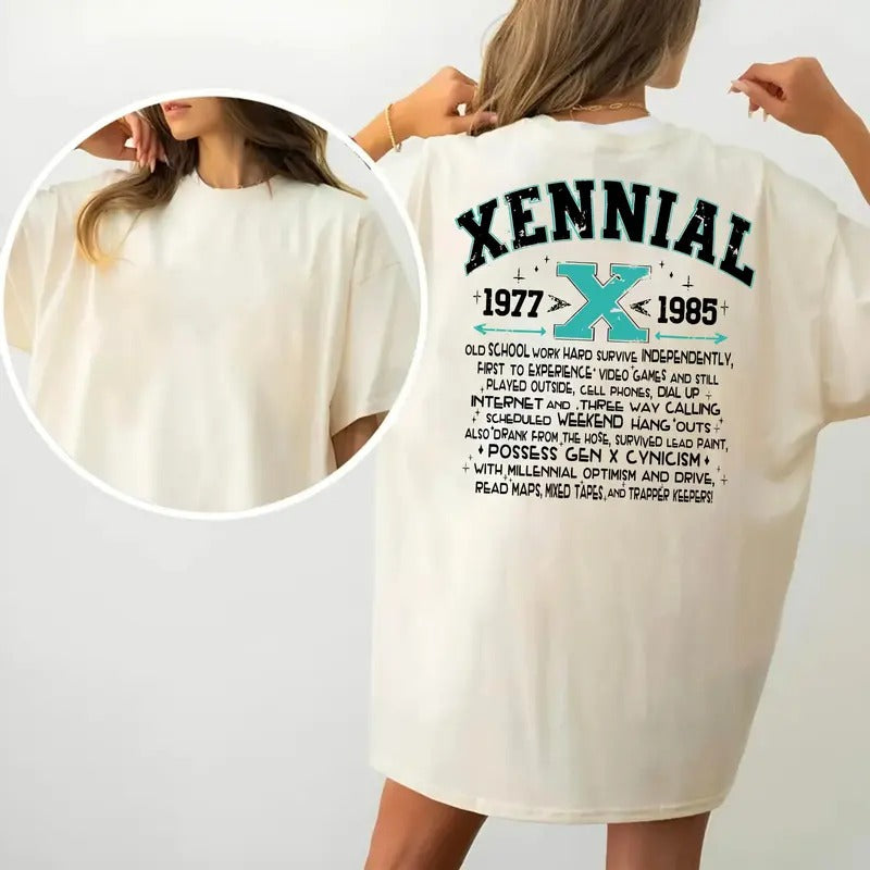 Xennial One Back Shirt, Generation X Ennial, Trendy Funny Adult Humor Gen X, Funny And Sarcastic Shirt, Snarky Humor,...