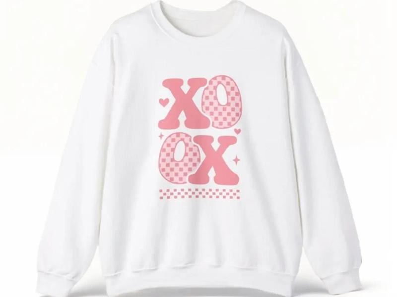 Xoxo Sweatshirt Valentine Crewneck T-Shirts, Hoodie | GrindPrints.com